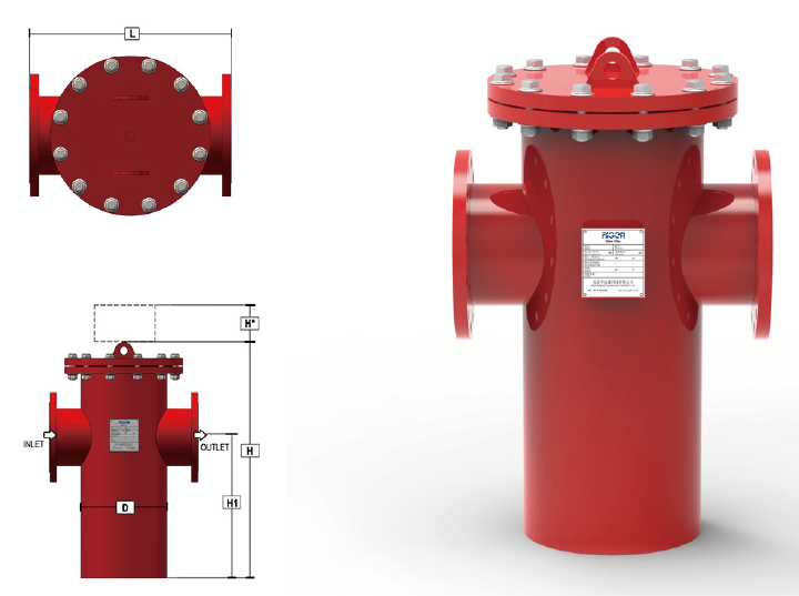 管道過濾器尺寸 管道過濾器尺寸